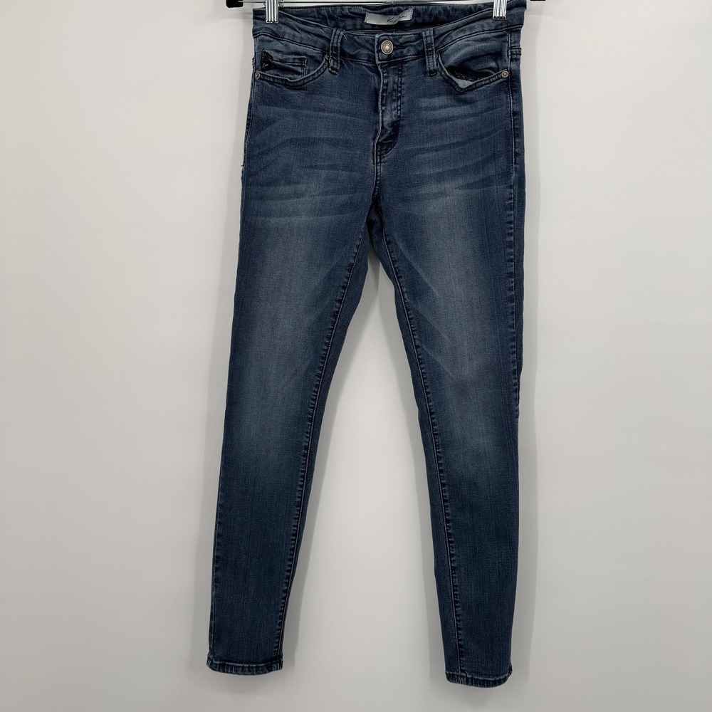 KanCan Jeans Womens 26 Blue Skinny Mid Rise Stretch Denim 28.5 Inseam Pockets
